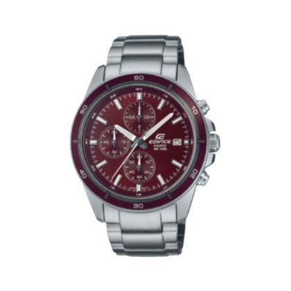 Casio Edifice EFR-526D-5CV Silver Stainless Steel Band Men Watch